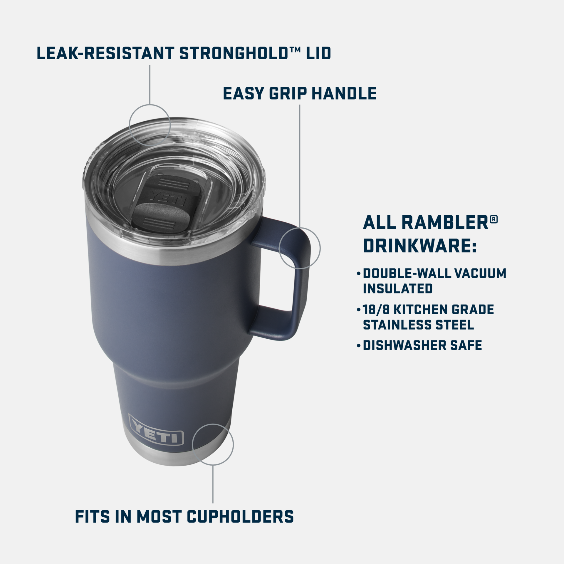 YETI Rambler® 30 oz (887 ml) Travel Mug White